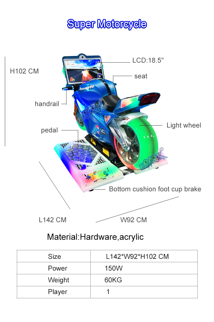 Kids Arcade Game Machine Racing Simulator Motorcycle Auto Racing Motorcycles supplier