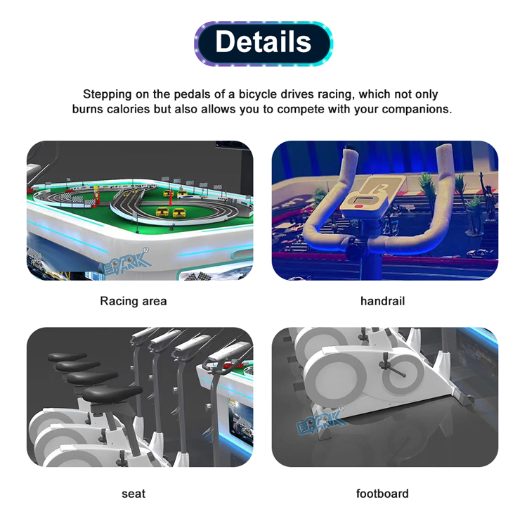 New Arrival Hot Sale Multiplayer Interactive Sport Theme Arcade Bicycle Racing Game Machines manufacture