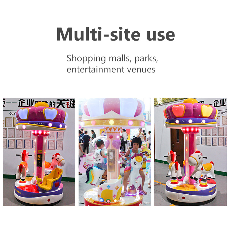 Factory Wholesale Commercial Kids Children Merry Go Round Carousels Horse Ride For Sale factory