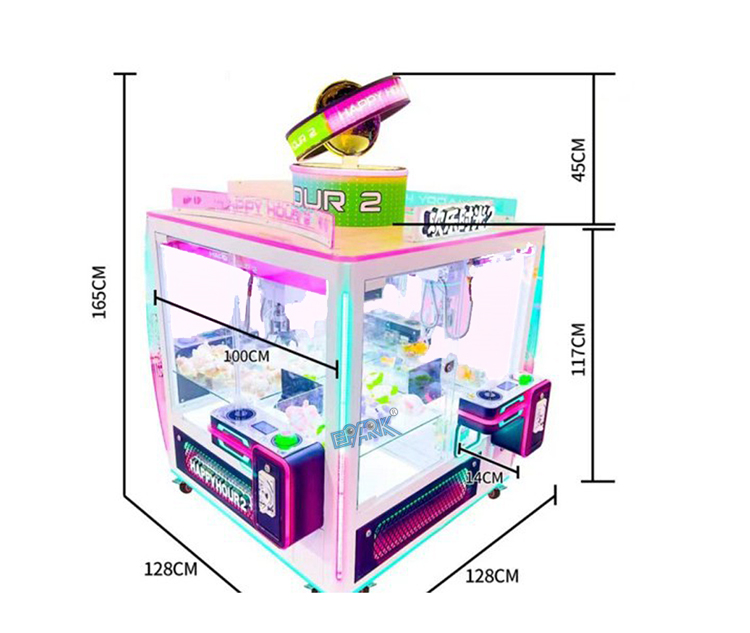 Doll Machine Commercial Gift 4 People Coin Operated Catching Candy Machine Claw Crane Machine factory