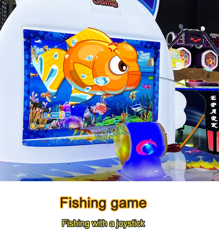 Coin Operated Fish Simulator Video Games Children Fishing Game Machine supplier