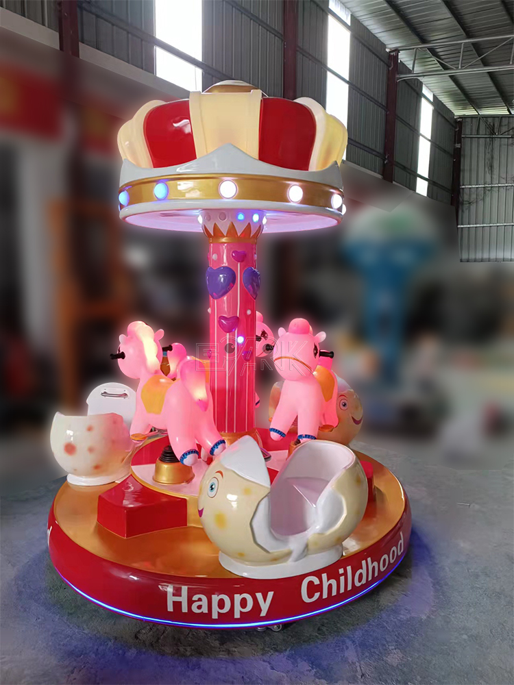 Coin Operated Carousel Kiddie Rides Carousel Game Machine supplier
