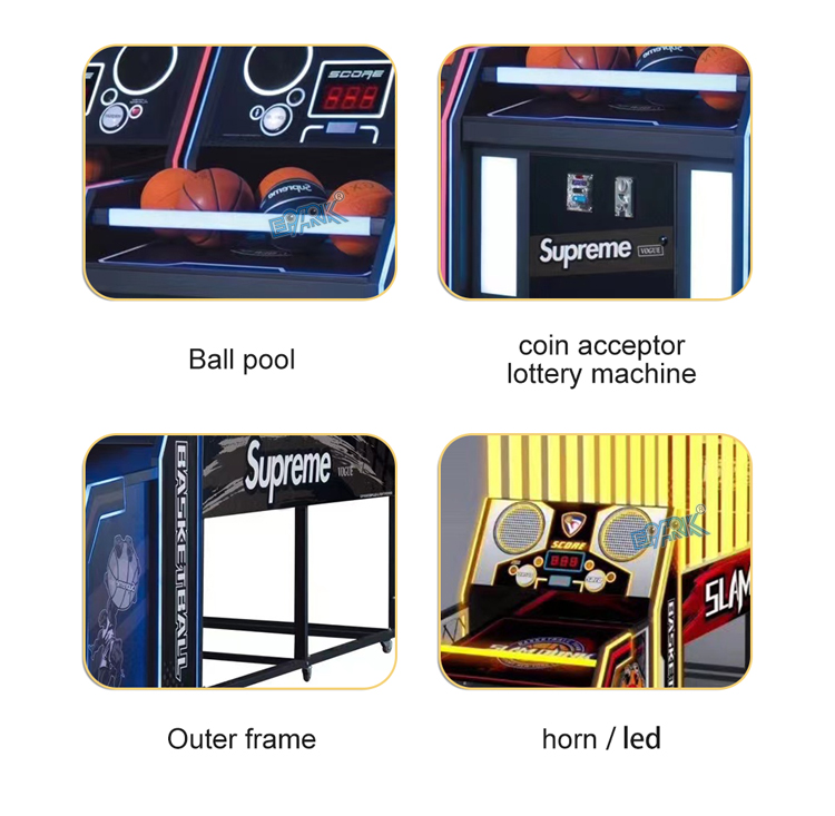Coin Operated Flashing Basketball Hoops Shooting Game Machine Indoor Arcade Street Basketball Machine Arcade Games supplier