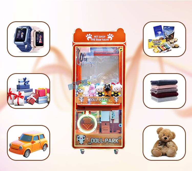 Coin Operated Arcade Toy Claw Machine Crane Machine factory