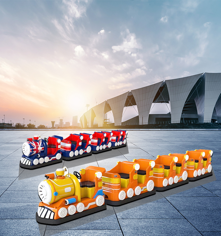 High-Power Train Head Tow 3 New Double-Row Carriages Electric Train Rides details