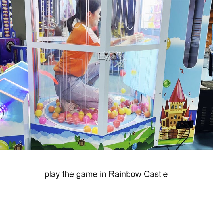 Coin Operated Rainbow Castle Ticket Prize Arcade Redemption Lottery Game Machine details