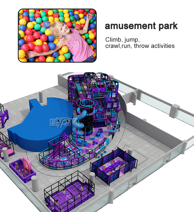 Interesting Entertainment Commercial Customized Indoor Play Area Trampoline Park With Foam Pit manufacture