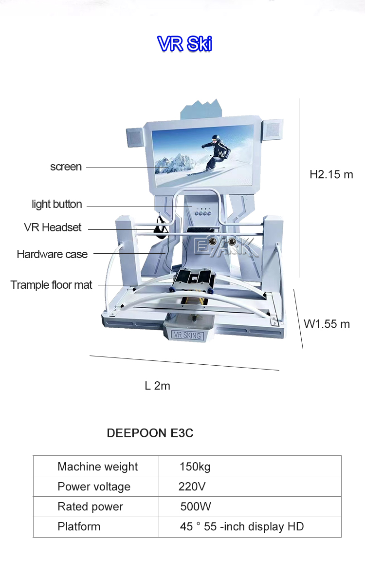 Amusement Park Products 9d Vr Simulator Machine For Vr Ski Simulator supplier
