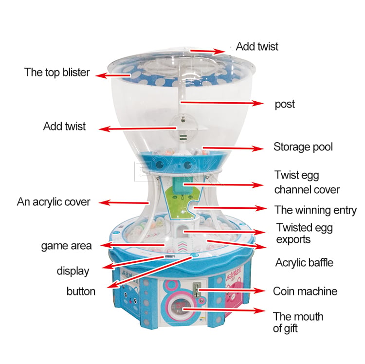 Coin Operated Ball Paradise Gumball Machine Kids Candy Gacha Gashapon Vending Ball Toys Candy Gumball Plastic Gift Machine supplier