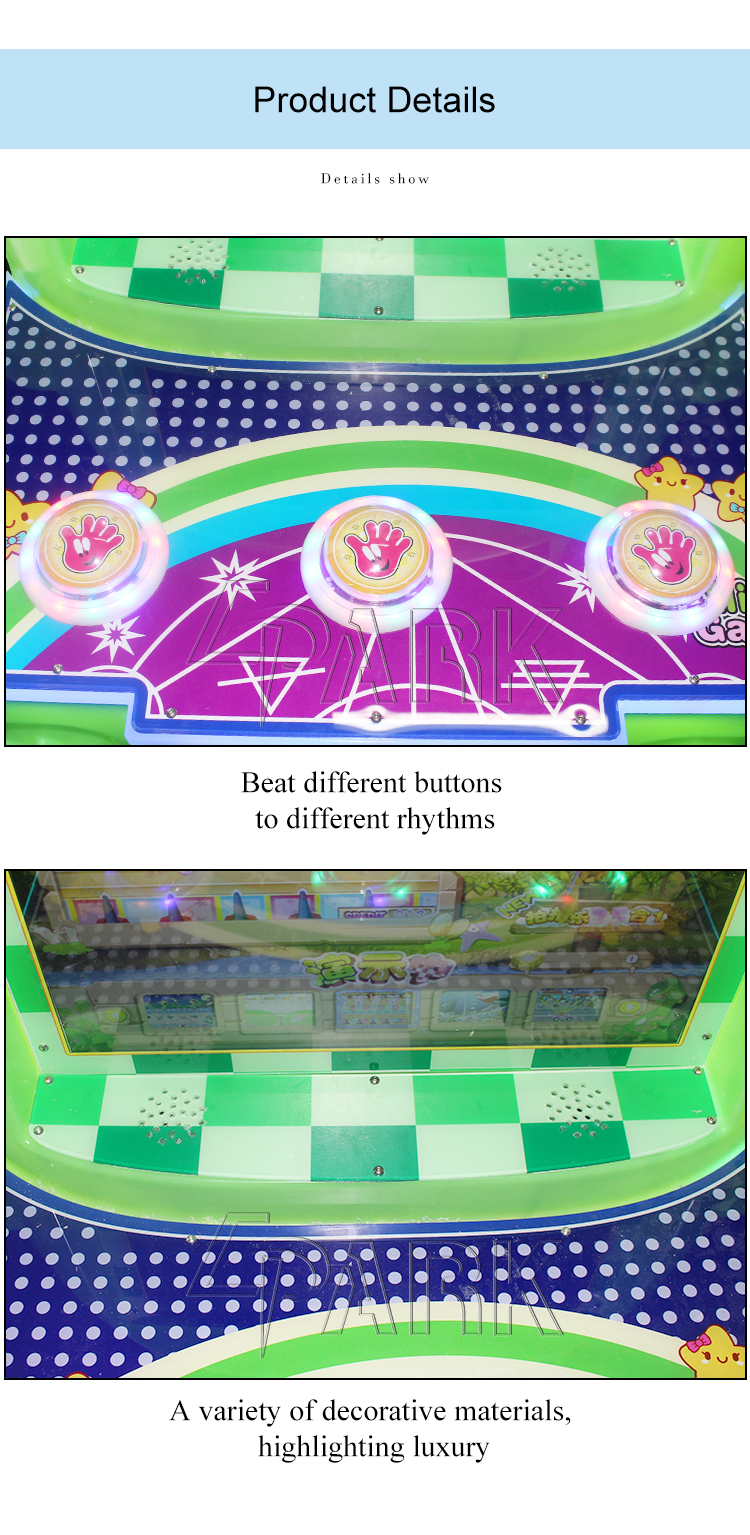 Amusement Park Kids Puzzle Game Arcade Game Coin Operated Patting Music Game Machine manufacture