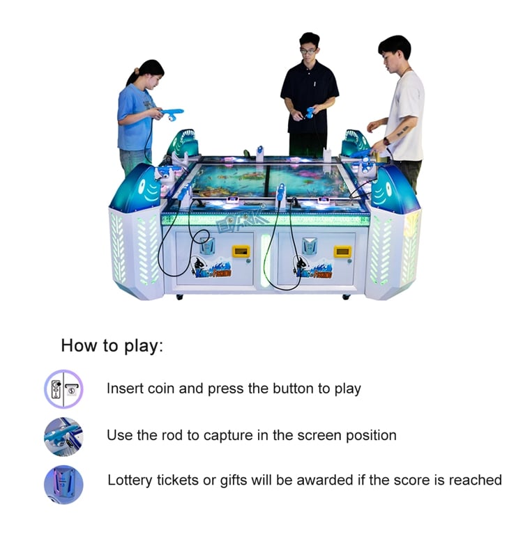Child Playground Arcade Coin Operated 8 Players Kids Fish Game Machine details