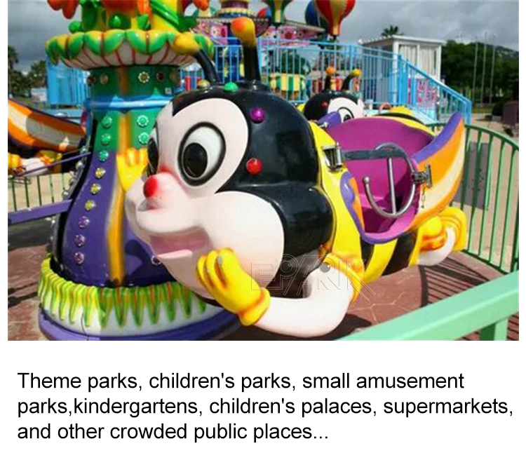 Cheap Price Children Amusement Park Games Machine Happy Flying Bee Airplane Small Plane Rides manufacture