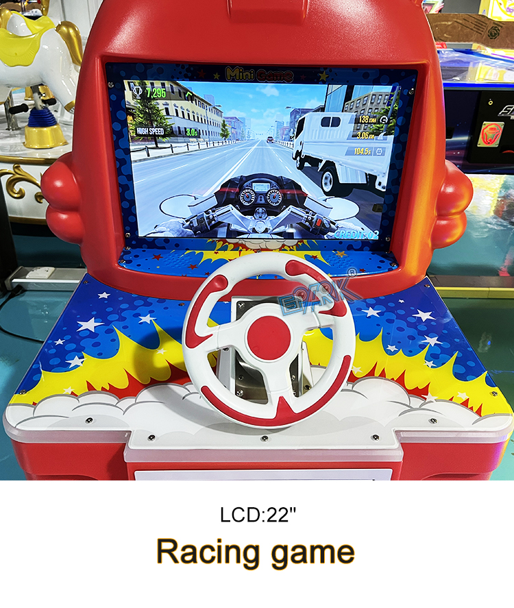 Coin Operated Racing Game Machine Kids Stand Driving Car Arcade Video Game Machine factory