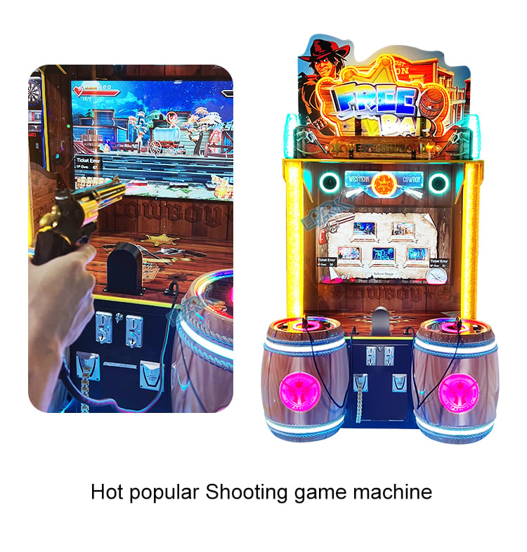 Coin Operated Free Bar West Cowboy Bar Kids Simulation Game Shooting Games Video Game Machine details