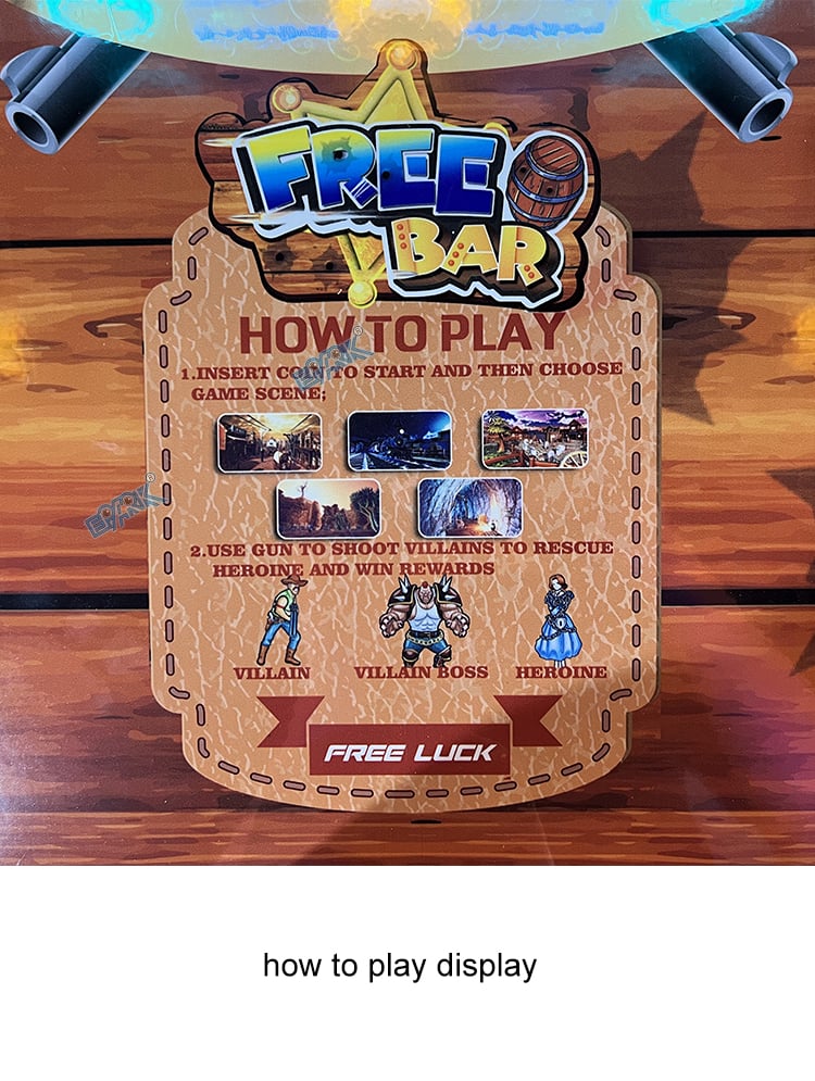 Coin Operated Free Bar West Cowboy Bar Kids Simulation Game Shooting Games Video Game Machine details