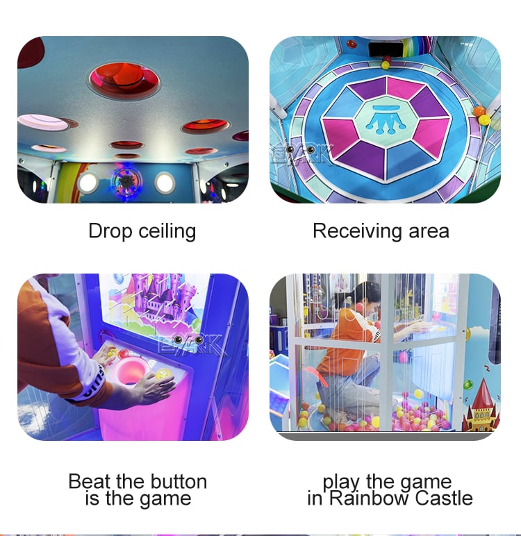 Coin Operated Rainbow Castle Ticket Prize Arcade Redemption Lottery Game Machine details