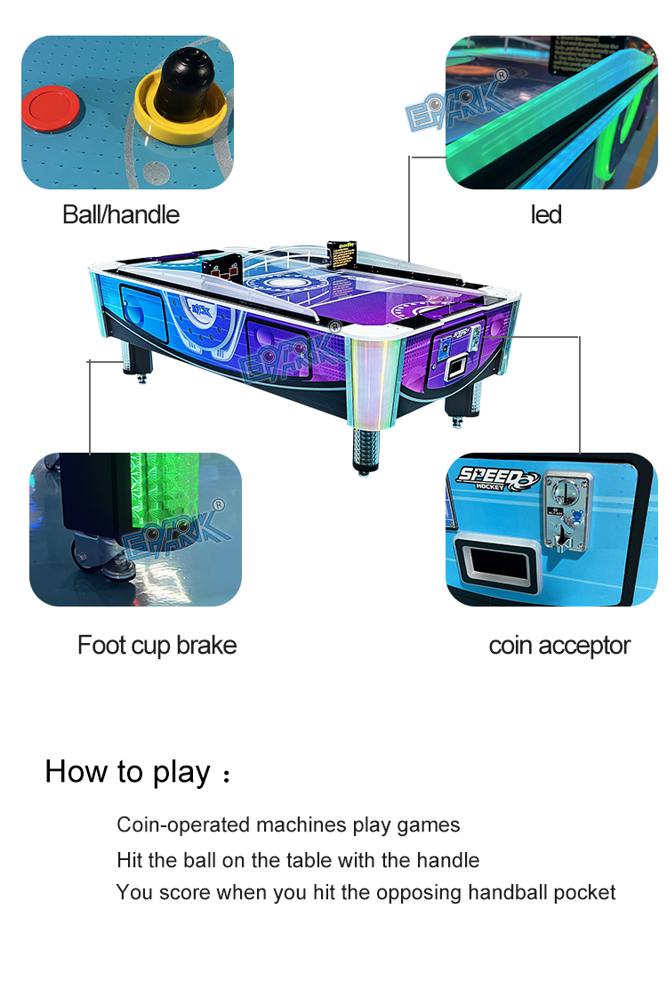 Amusement Park Arcade Machine Ticket Redemption Machine Coin Operated Air Hockey Table For Sale factory