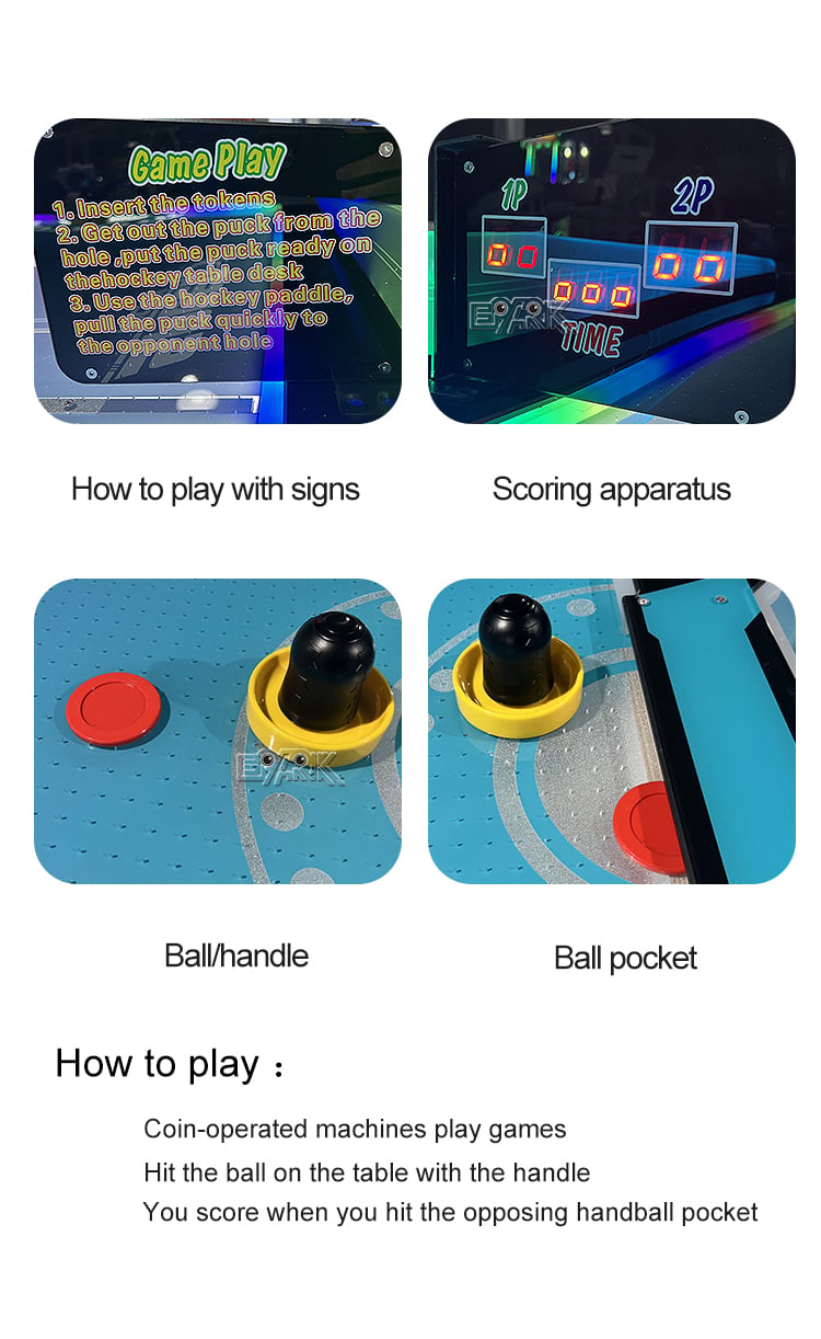 Indoor Commercial Amusement Park Sport Air Hockey Coin Operated  Air Hockey Arcade Table factory