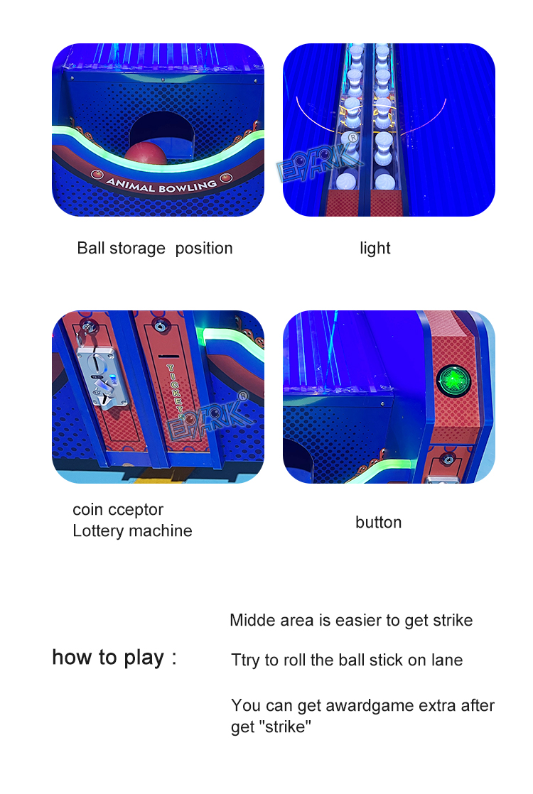Double Players Bowling Electronic Arcade Video Simulator Games Bowling Ball Game Machine manufacture
