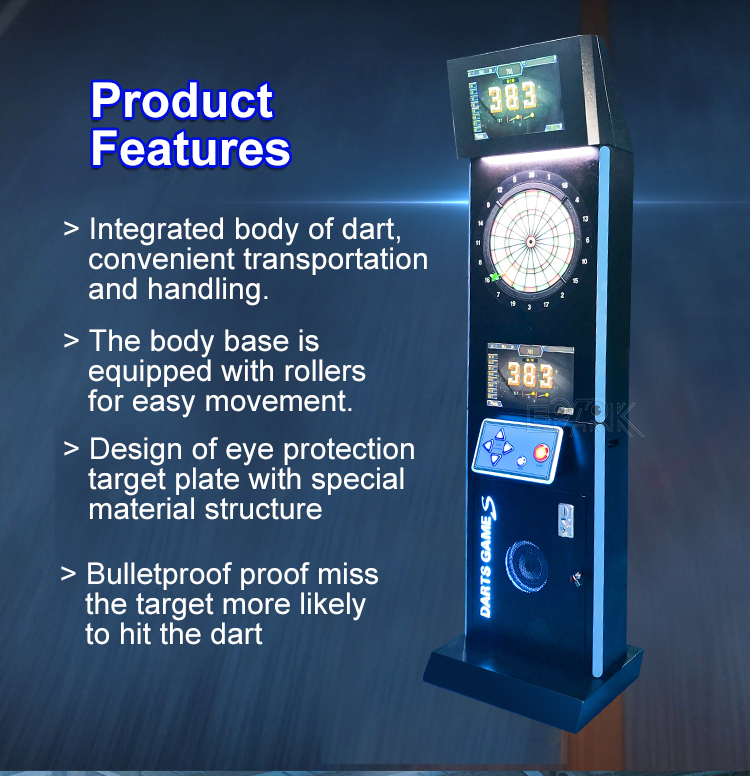 19 Inch Manufacturer Dart Machine Coin Operated Games Commercial Darts Machine Dart Flight Machine supplier