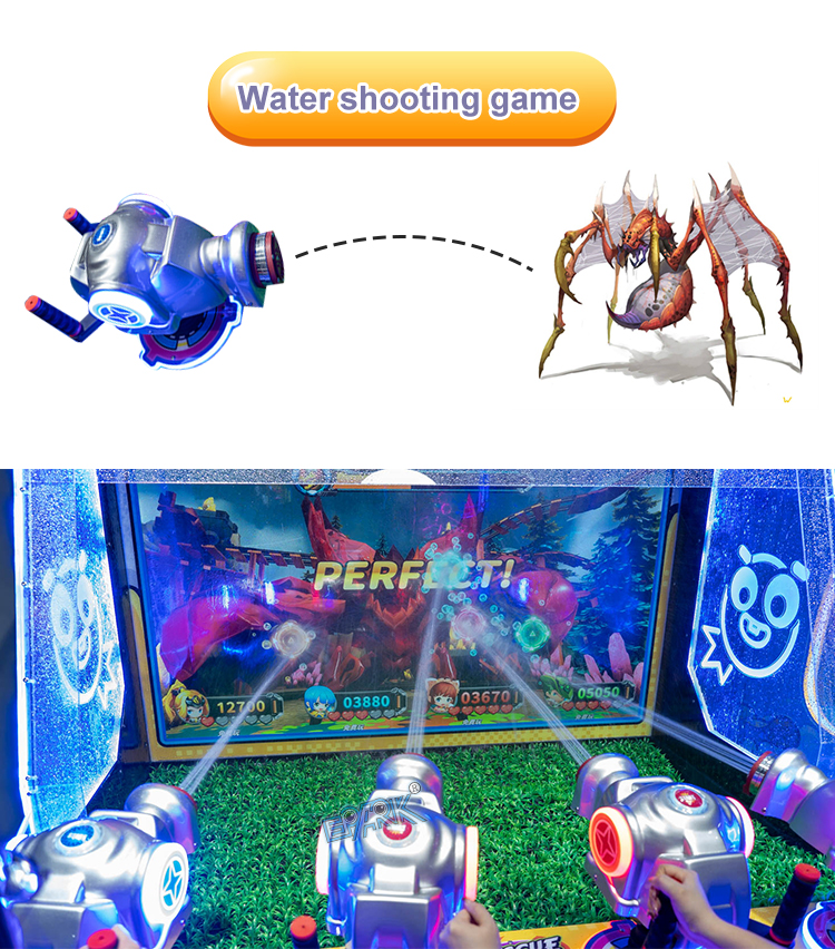 Arcade Games 4 Players Coin Arcade Video Game Machine Water Shooting Redemption Game Machine supplier