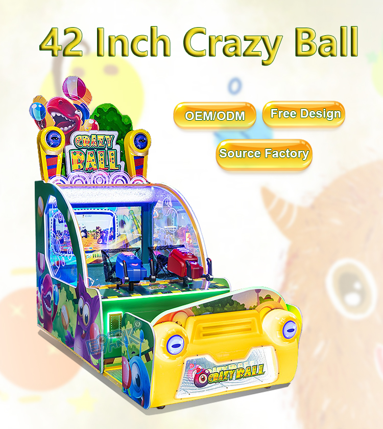 42 Inch Coin Operated Kids Game Machine Ball Shooting Arcade Coin Pusher Game manufacture