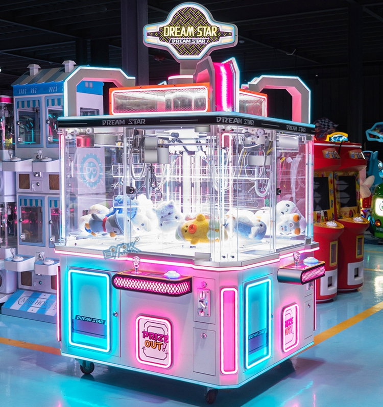 Factory Plush Doll Crane 4 Players Toy Machine Playground Game Center Coin Operated Arcade Crane Claw Machine For Sale manufacture