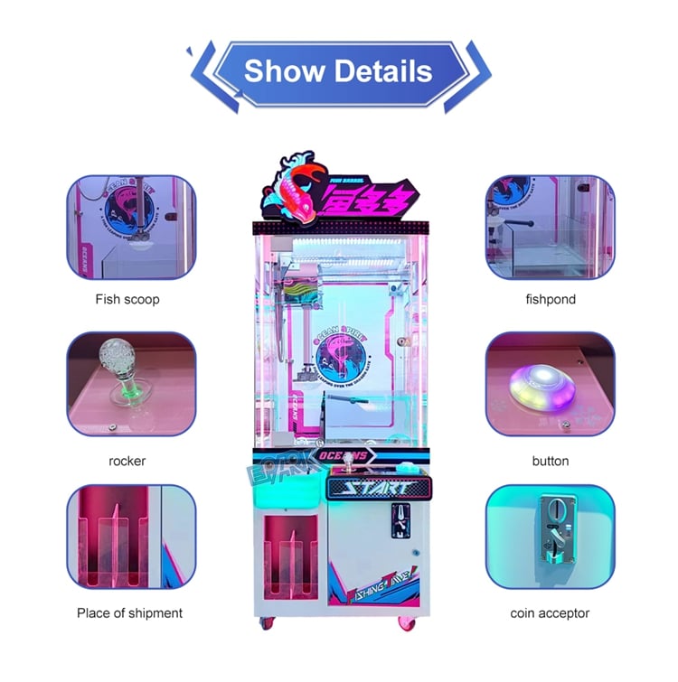 Coin Operated Australian Plush Claw Machine Arcade Crane Plush Toys Claw Machine manufacture