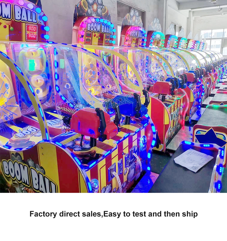 Arcade Game Machine Redemption Ticket Coin Operated Boom Ball Amusement Game Machine manufacture