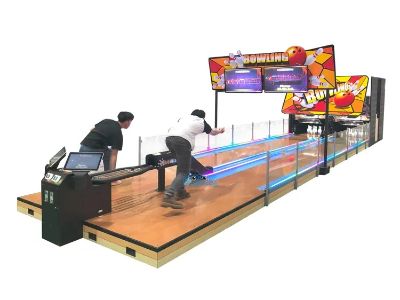 One stop solution includes arcade basketball and bowling machines for full game zones