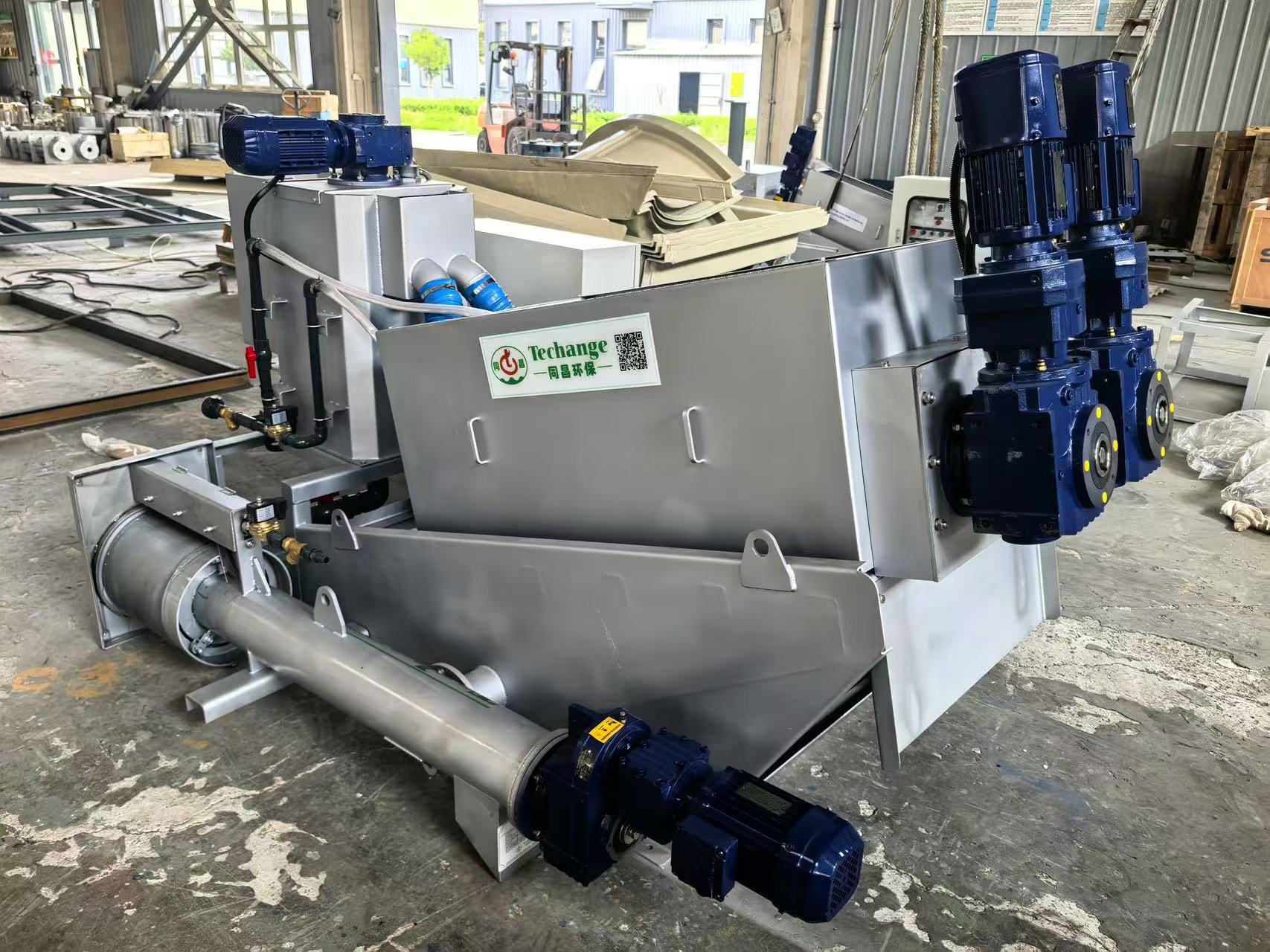 Multi-Dis Sludge Dewatering System to Malaysia-Techange Environmental