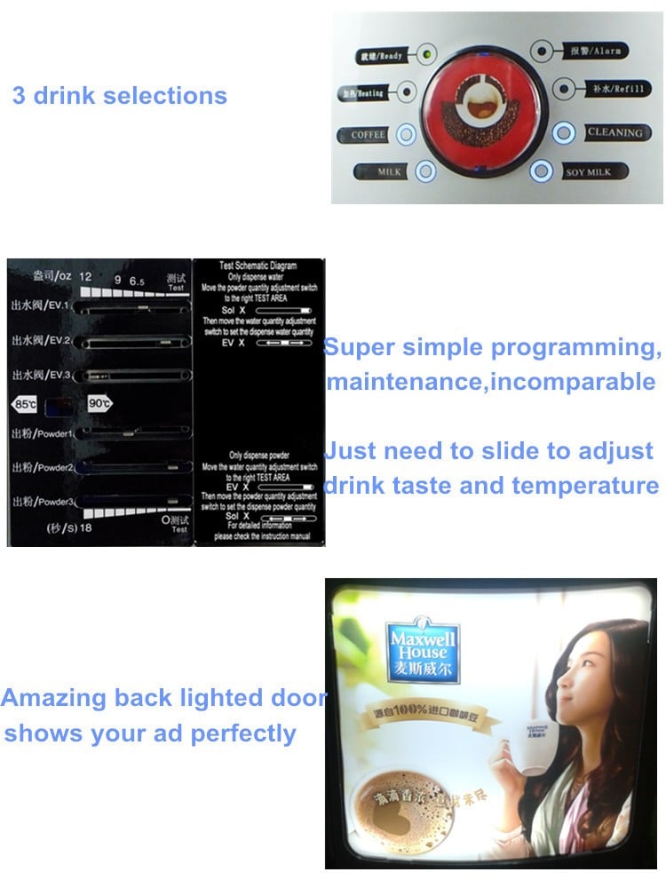New Series Beverage Machine 4-Flavors Hot Chocolate and Instant Coffee Maker For Office/Hotel/Convenient Shops manufacture