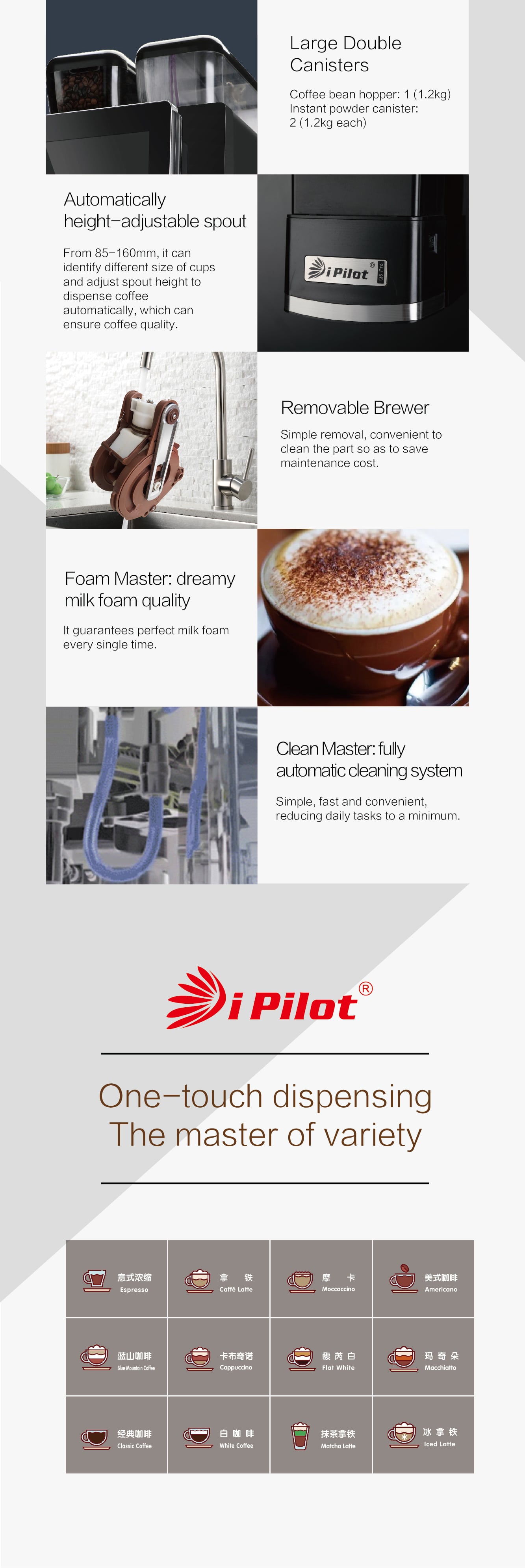 Pilot--Weekly Deals Fully Automatic Coffee Machine Products Instant Cafe Large Touch Screen Vending Machine supplier