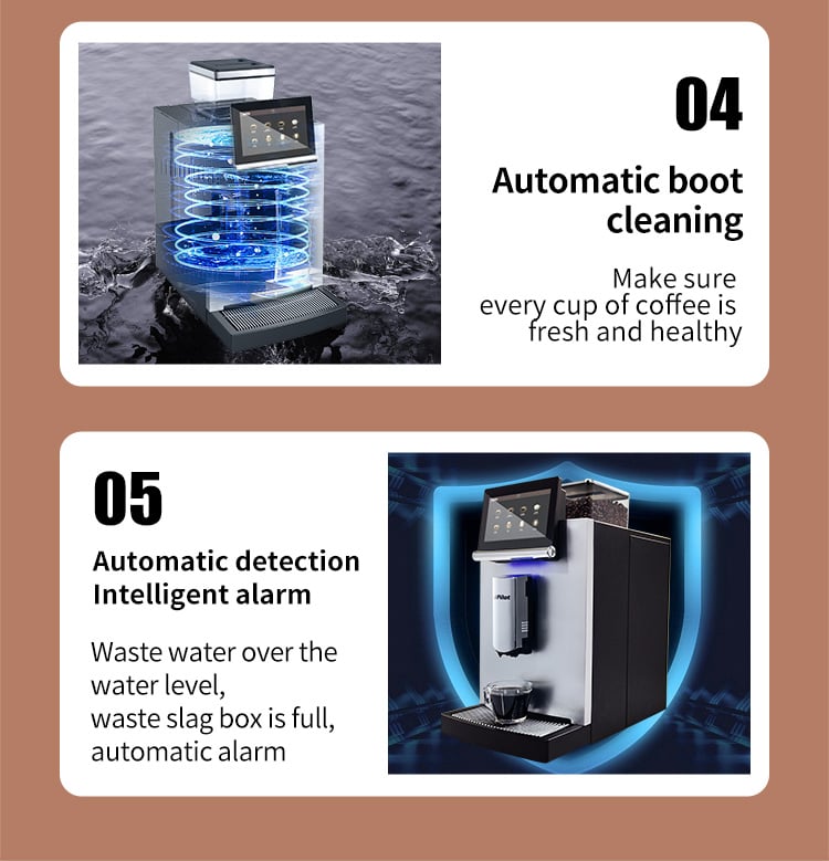 Table-Top 7.1 Inch Touch Screen 2023 New Bean To Cup Coffee Machine Automatic Espresso Coffee Machine Cafeteria Professional factory