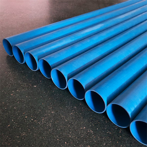 Filament wound fiberglass tubing.