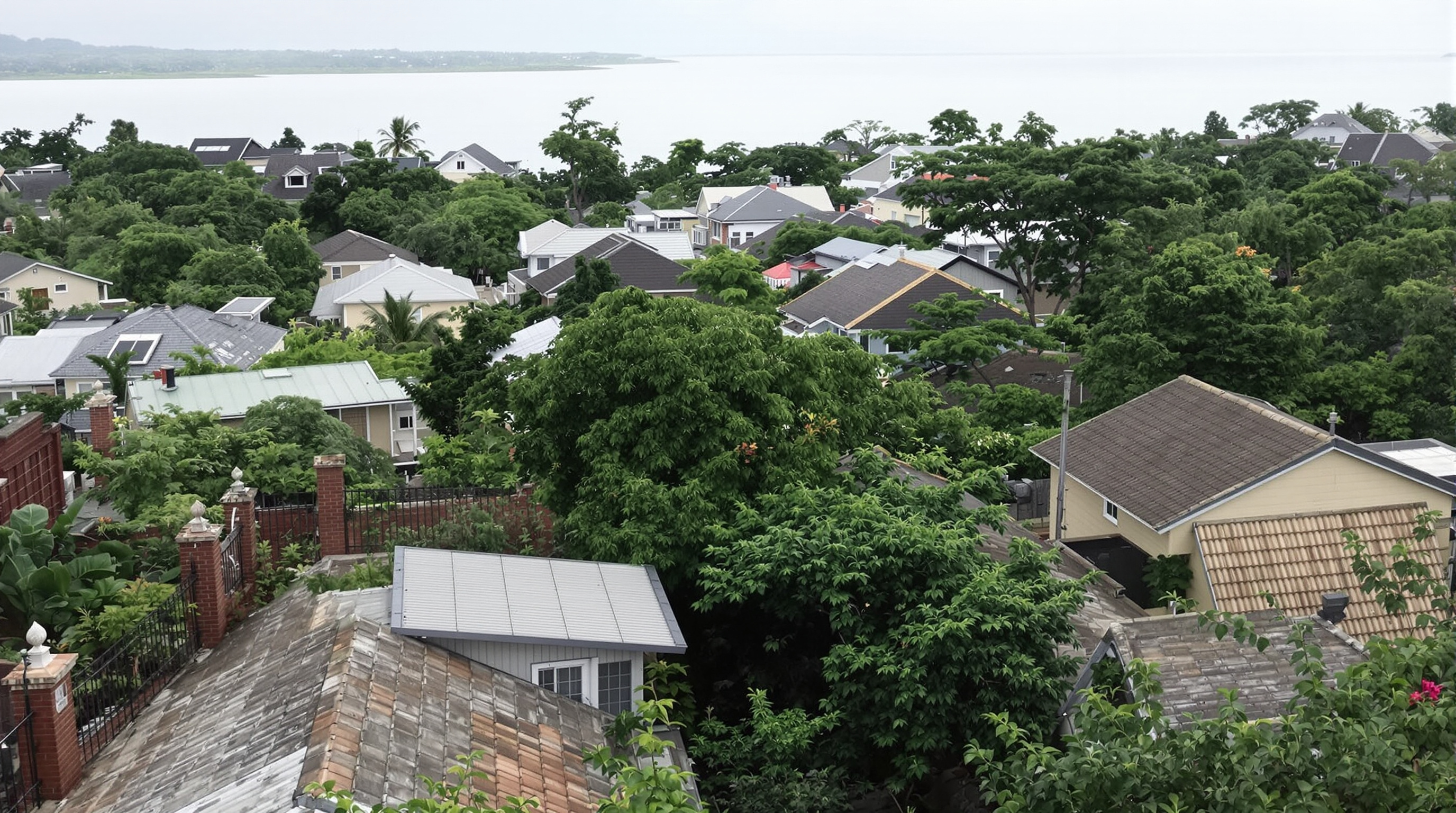 Coastal homes with durable ASAPVC roofing in a humid, salty environment
