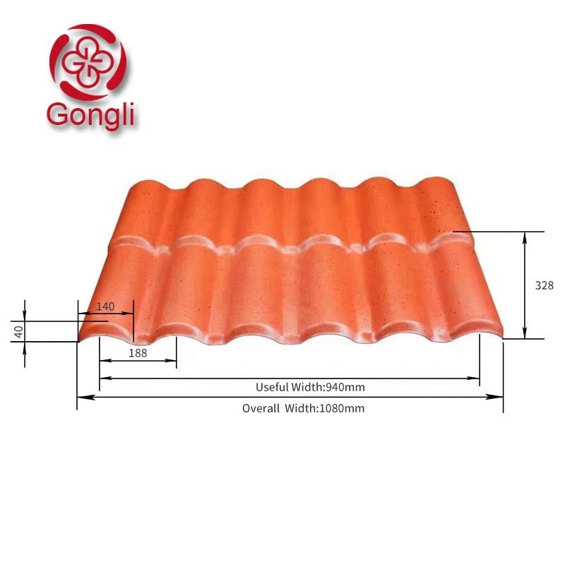 Premium ASA Synthetic Resin Roman Roof Tiles, Weatherproof, Durable, UV-resistant, and Aesthetically Pleasing for Architectural Design