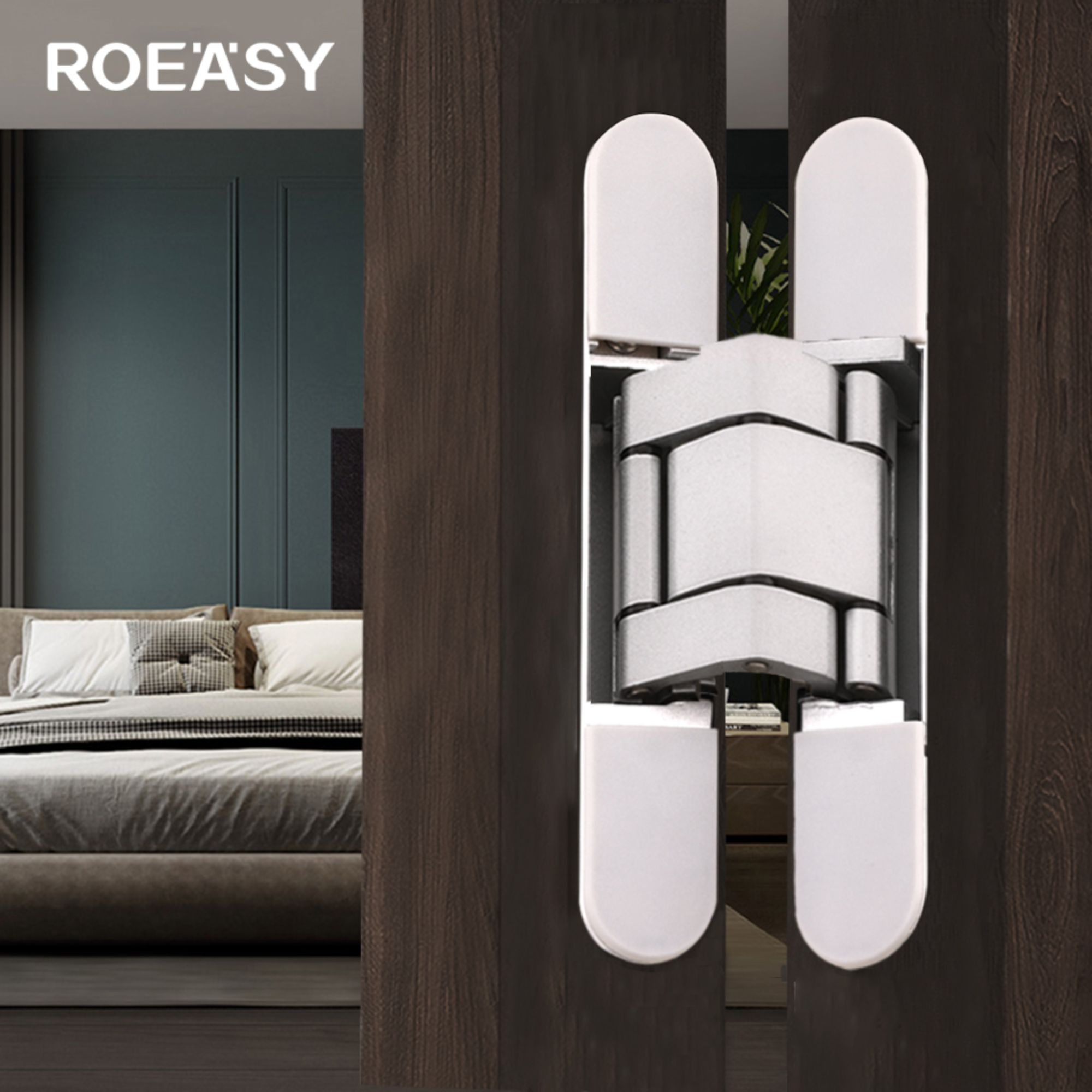 Roeasy 601HS 3D prilagodljivi 180 stupnjeva srebrni nevidljivi skriveni zakrivljeni vrat