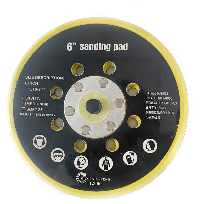6 inci 150mm 17 lubang pengisar sanding sanding pad penyokong pad dan pad gelung