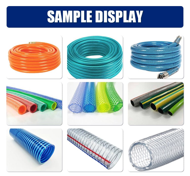 Plastic Fiber Reinforced Hose Making Extruding Machine Braided Hose Extruder PVC Hydraulic Garden Hose Extrusion Line factory