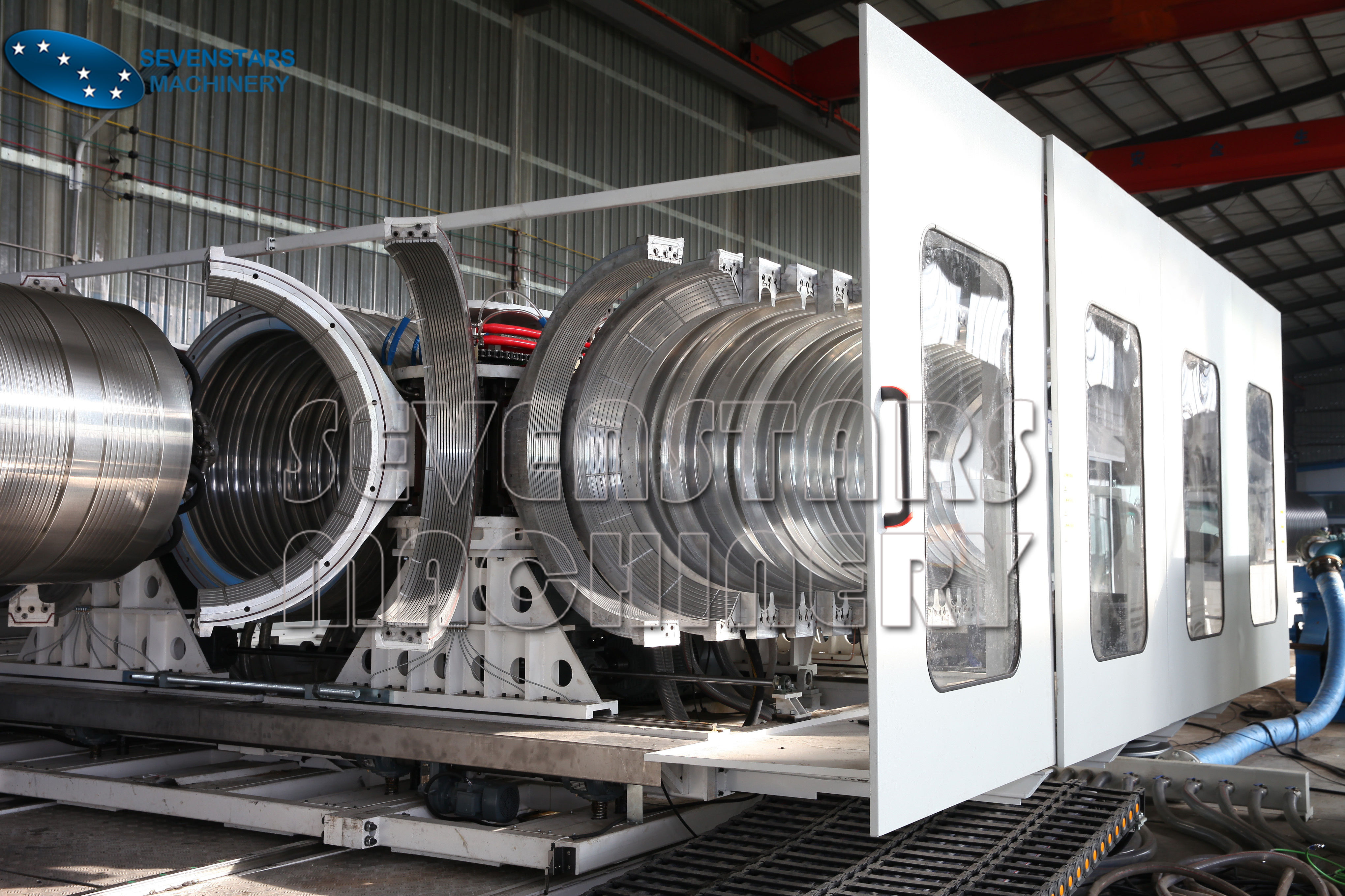 Sevenstars 200-600mm DWC Production Line HDPE Double Wall Corrugated Pipe Plastic Pipe Extrusion Line supplier