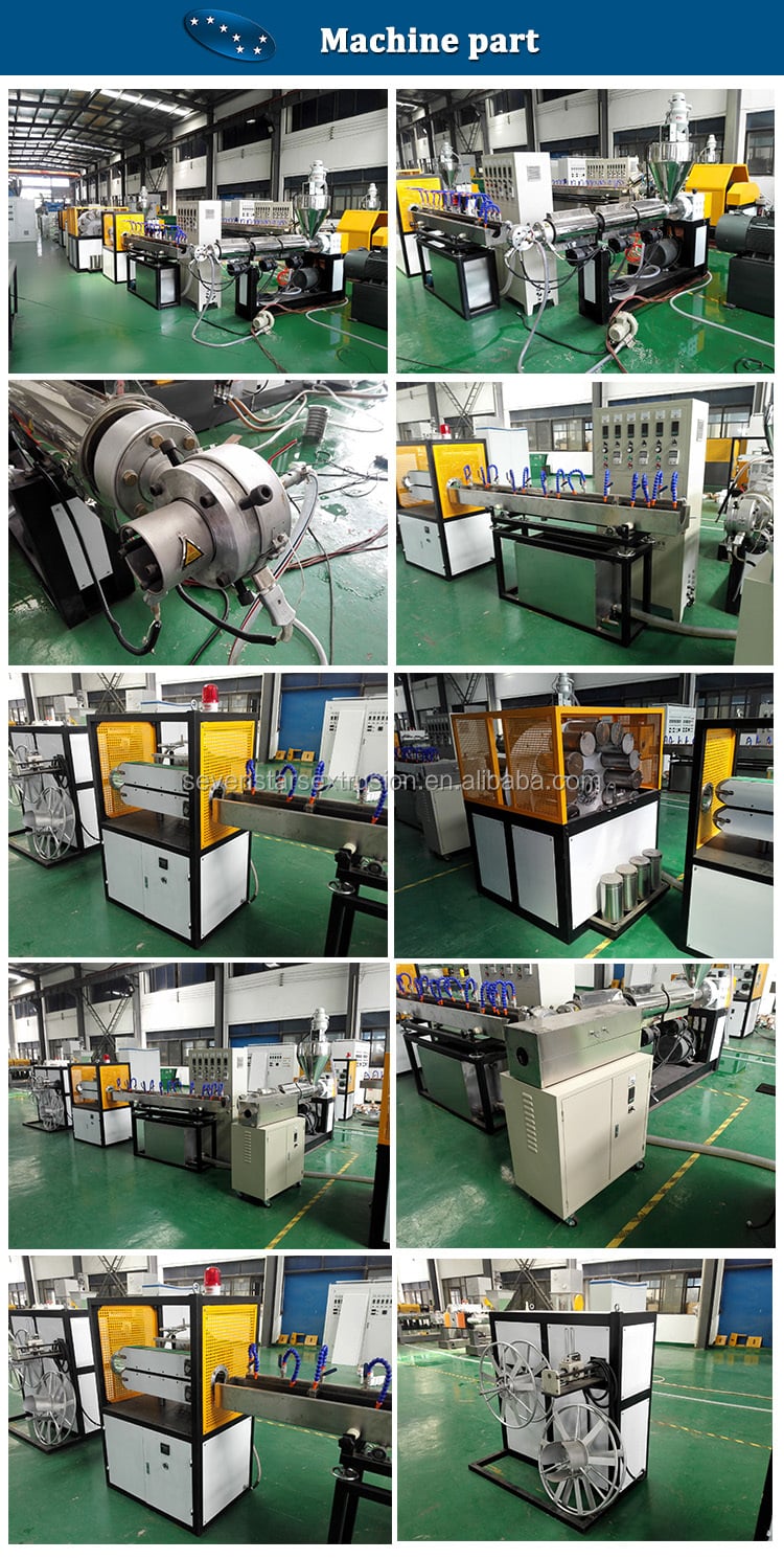 Plastic Fiber Reinforced Hose Making Extruding Machine Braided Hose Extruder PVC Hydraulic Garden Hose Extrusion Line manufacture