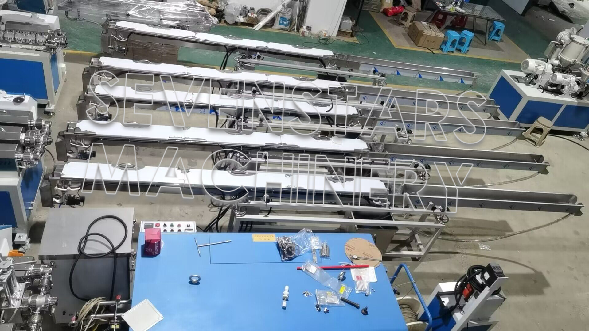 Sevenstars PE PVC EVA three color rattan woven making plastic machine Production Line supplier
