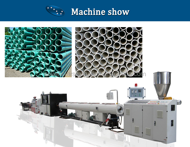 Sevenstars Factory Price PVC Water Conduit Pipe Extruder Making Machine Production Line factory