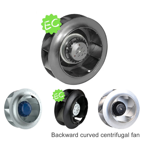 The reduced noise levels of backward curved centrifugal fans