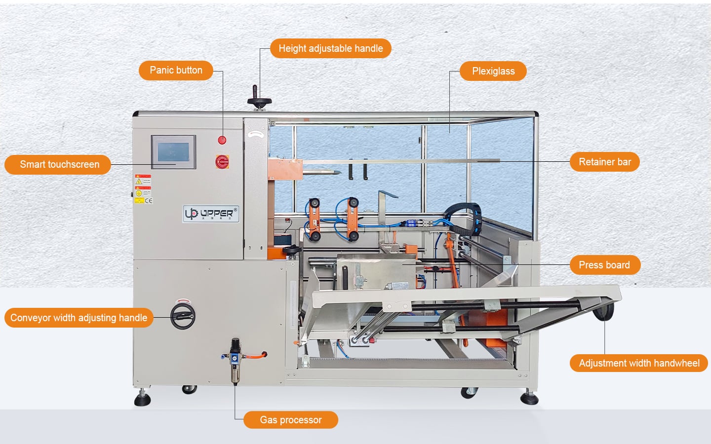 Automatic folding case erector cartons bottom sealer packaging machine manufacture