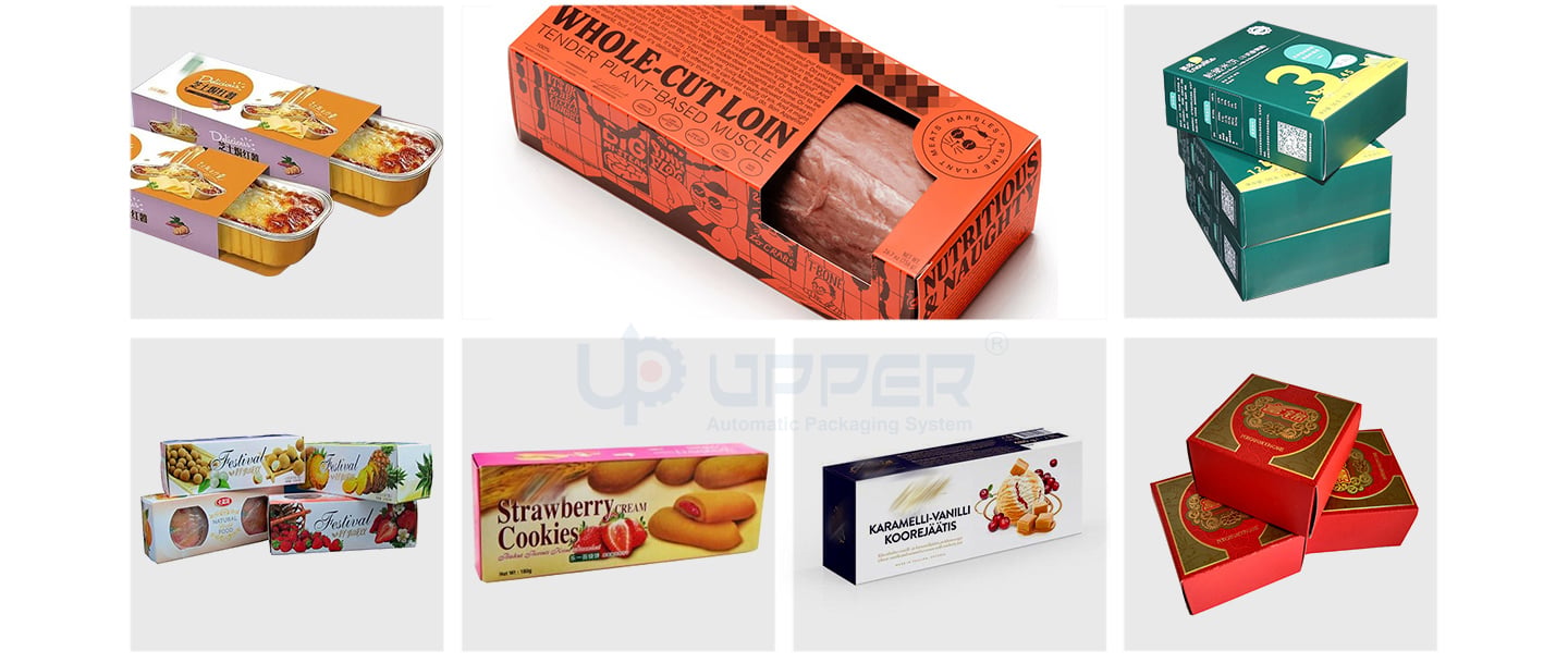Horizontal automatic sorting Barbecue frozen meat cartoning Machine food secondary packaging supplier