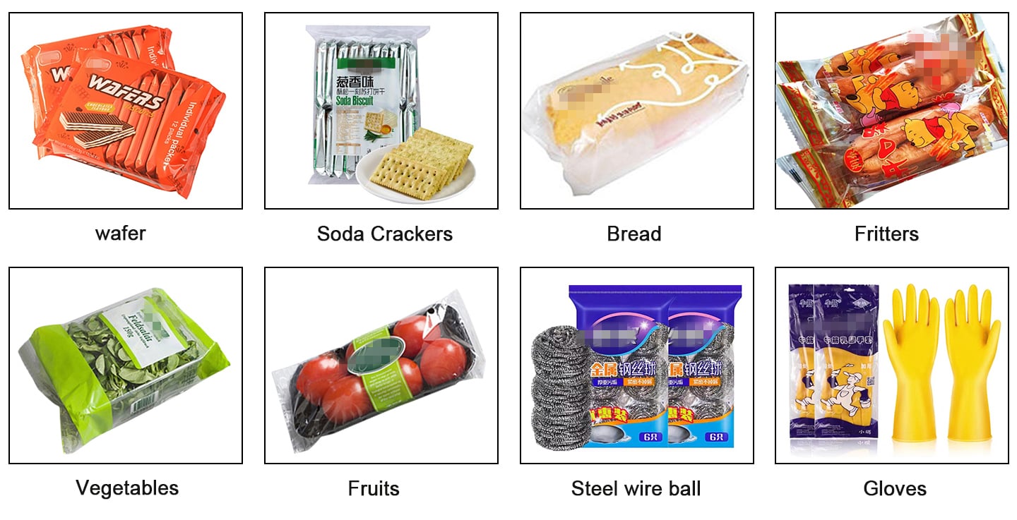 Pillow bag automatic flow packing machine for Bake Biscuit chocolate cake wrapping manufacture