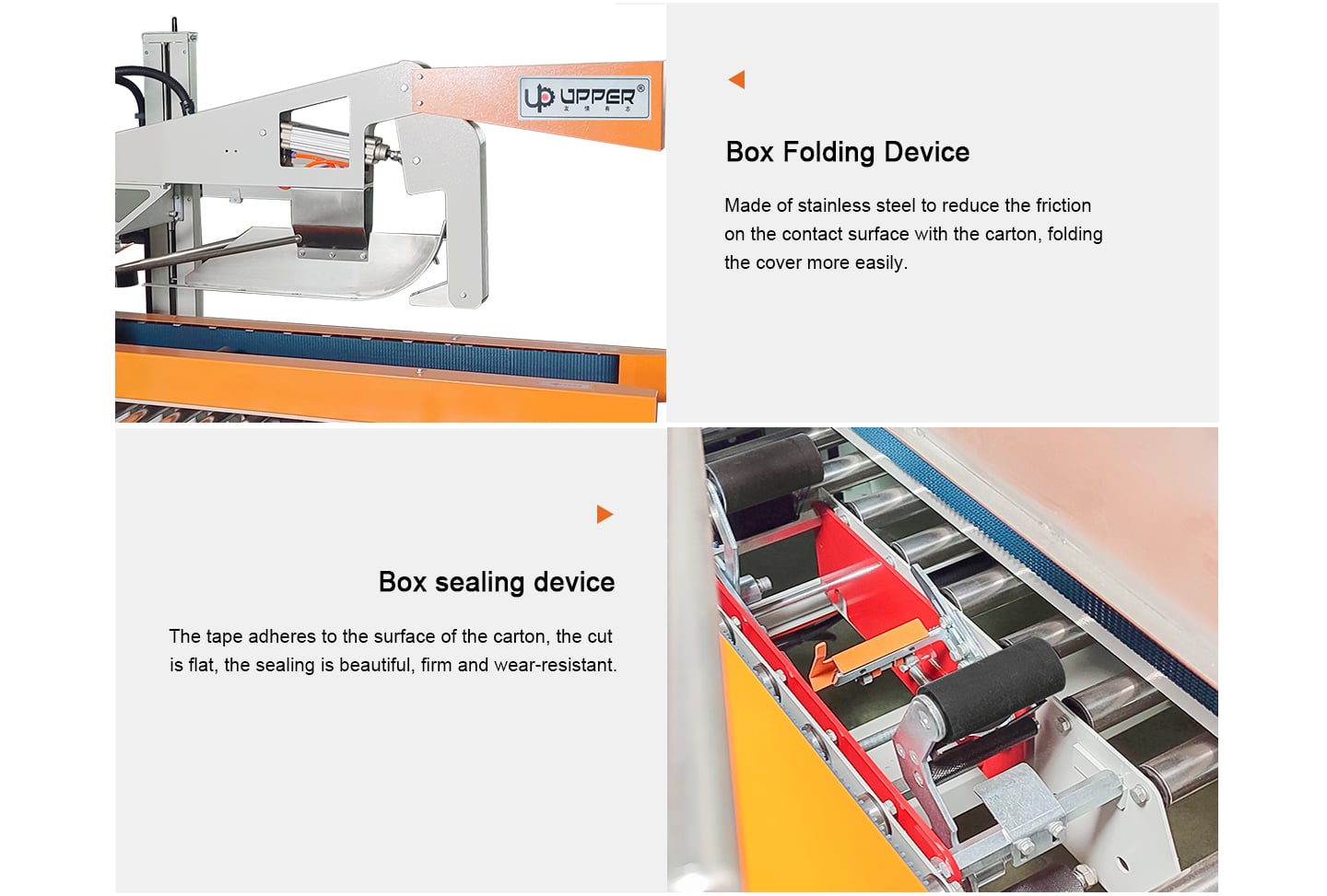 Combination of case erector and carton sealing machine manufacture