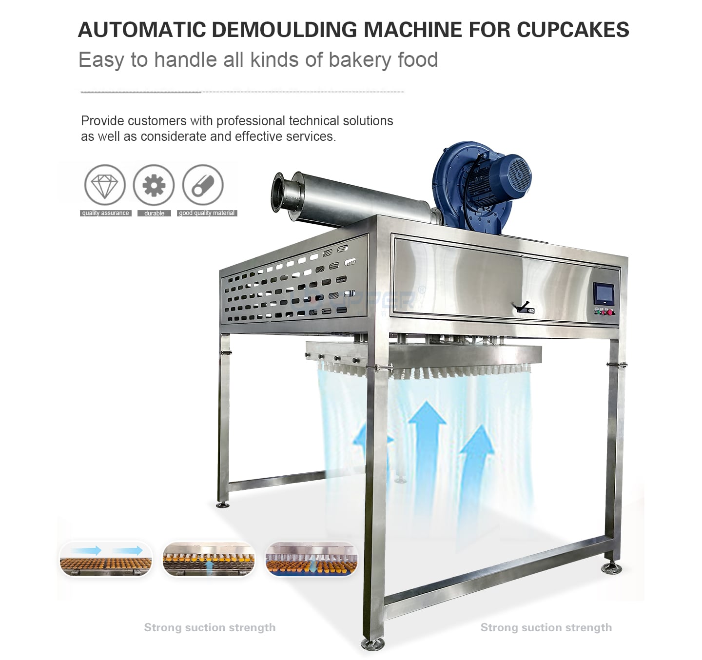 Cupcake Fully Automatic Demoulding Packaging Machine Muffin Custard Pie packing line food producton line factory